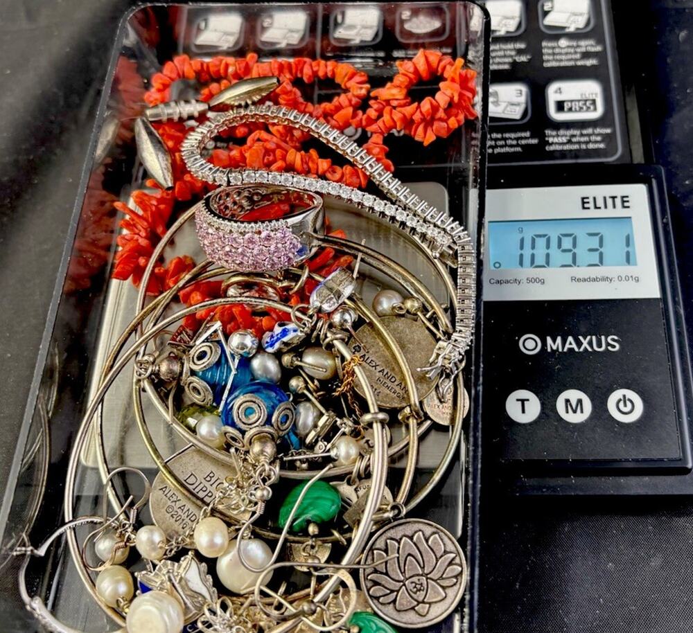 109+Grams Scrap 925 Sterling Silver Jewelry Lot - Coral Necklace 4 Alex Ani Brac